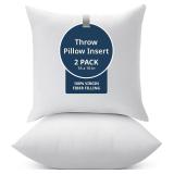 2pk LANE LINEN Throw Pillow Insert