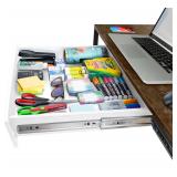 Large 23.6 Inch White Under Desk Drawer