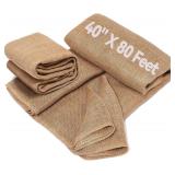 40' x80 Feet Premium Natural Burlap Fabr