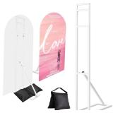 1 Pack White Wedding Backdrop Stand, Adj