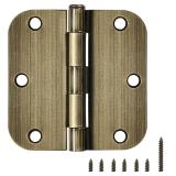 16 Pack Door Hinges Antique Brass 3.5 In