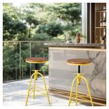Adjustable bar stool base only (yellow).