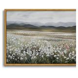 24 x16 OIQArtOIQ Vintage Wildflowers Lan
