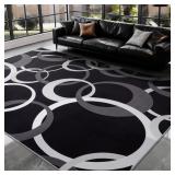 YIHOUSE 6x9 Ft Area Rugs, Concentric Cir