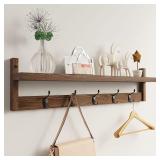 AMBIRD 28.9 Inch Length Shelf with Hooks