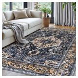 KOZYFLY Boho Area Rug 5x7 Ft Thin Rugs f