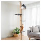 FUKUMARU Floor to Ceiling Cat Tree, 6 Le