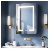 Medicine Cabinet Mirror, Black Aluminum
