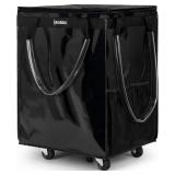 (Large,Black) Reusable Grocery Bag on Wh