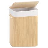 72L Slim Laundry Hamper with Lid, Foldab