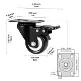 2' Caster Wheels Set of 4, Heavy Duty Ca