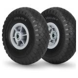 GICOOL 10x3.00-4 Flat Free Tire and Wheel, 10' Hea