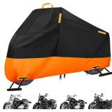 Motorcycle Cover Waterproof Outdoor, 300D Heavy Du