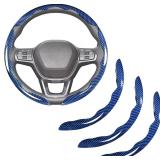 Carbon Fiber Steering Wheel Covers 3 Piece Clip on