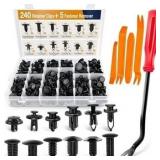 240PCS Bumper Retainer Clips Car Plastic Rivets Fa