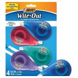 BIC Wite-Out Correction Tape, 4 Tapes