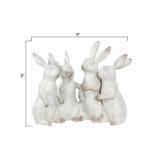 Bunny Rabbit Quartet Polyresin Figurine