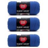 Red Heart Super Saver Royal, 3 Pack of 7oz/198g-Ac