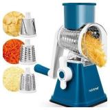 NutriChef Rotary Cheese Grater with Handle & 3 Rep
