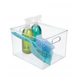 iDesign Plastic Storage Bin with Handles - Clear -