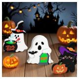 3Pcs Cute Ghost Halloween Decorations Indoor,Witch