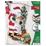 Bucilla Felt Applique Stocking Kit, Christmas Hugs