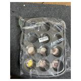 Wilton Gold Non-Stick Bakeware Muffin Pan Black On