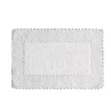 Cotton Ruffle 17 in. x 24 in. Bath Rug in White