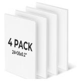 White Poster Board 24x36x0.2 inches, 4 Pack, Thick