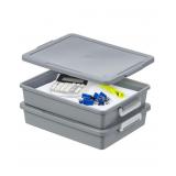 IRIS USA 6 Qt. Plastic Storage Bins with Lids, 2 P