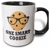 3dRose 261638_4 Mug, 11oz, Black/White