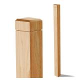 Solid Red Oak Stair Newel Post with a Single Groov