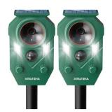 Solar Ultrasonic Animal Repellent Outdoor, 2 Pack