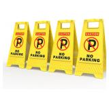 Henka 4-Pack No Parking Sign, 24 Inch Height, Doub