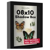 Americanflat 8x10 Shadow Box Frame with Soft Linen