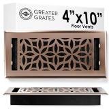 Satin Bronze Floral Steel Vent Cover   Intricate D