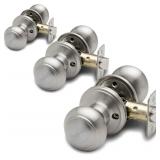 Copper Creek Satin Stainless Door Knobs - Round Co