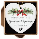 Pregnancy Announcement or Grandparents Ceramic Orn