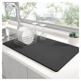 Rnivvi Dish Drying Mat for Kitchen Counter, XL 15