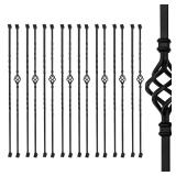 16 Pack Wrought Iron Stair Balusters   44' Hollow