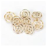 30 Pcs Acrylic Rose Flower Buttons Shirt Buttons S