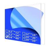 Art3d (2 Pack) 1/8' Thick Plexiglass Sheets - 48'
