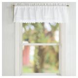 CHF Penny Eyelet Kitchen Curtain Valance, Rod Pock