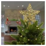 National Tree Company 9' PreLit Gold Glitter Wire