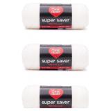 Red Heart Super Saver Metallic White, 3 Pack of 5o