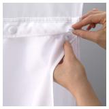 Hookless Snap-in Fabric Liner for Shower Curtains