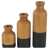 Deco 79 Wood Decorative Vase Centerpiece Vases wit