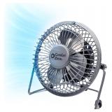 Comfort Zone Mini USB Desk Fan with 360-Degree Adj