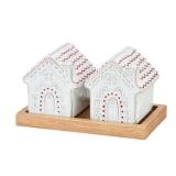 Mud Pie Ginger House S and P Shaker Salt & Pepper,