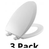 3 Pack Bemis 1500EC 390 Toilet Seat with Easy Clea